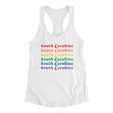South Carolina Pride Women's Racerback Tank-White-Allegiant Goods Co. Vintage Sports Apparel