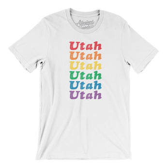 Utah Pride Men/Unisex T-Shirt-White-Allegiant Goods Co. Vintage Sports Apparel