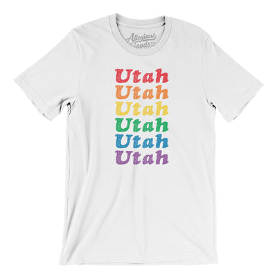 Utah Pride Men/Unisex T-Shirt-White-Allegiant Goods Co. Vintage Sports Apparel