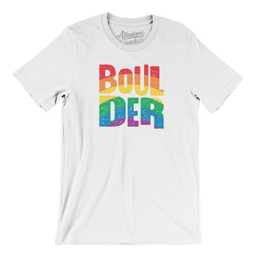 Boulder Colorado Pride Men/Unisex T-Shirt-Allegiant Goods Co. Vintage Sports Apparel