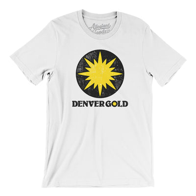 Denver Gold Football Men/Unisex T-Shirt-White-Allegiant Goods Co. Vintage Sports Apparel