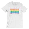 Massachusetts Pride Men/Unisex T-Shirt-White-Allegiant Goods Co. Vintage Sports Apparel