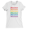 Maine Pride Women's T-Shirt-White-Allegiant Goods Co. Vintage Sports Apparel