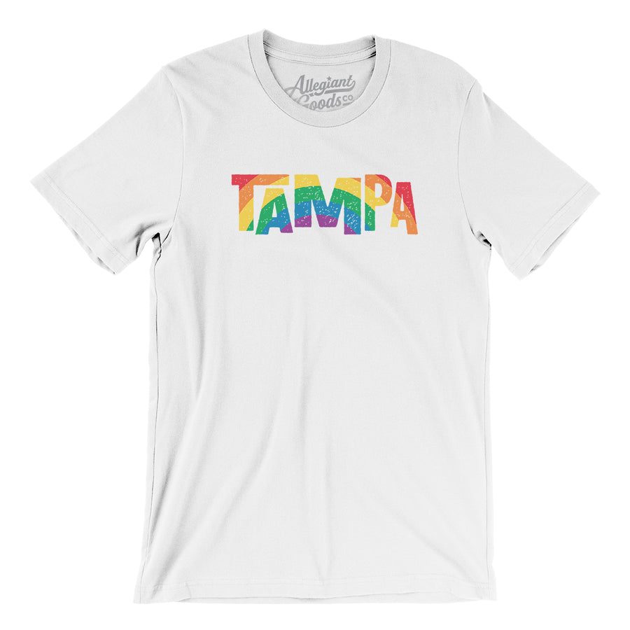 Tampa Florida Pride Men/Unisex T-Shirt-White-Allegiant Goods Co. Vintage Sports Apparel