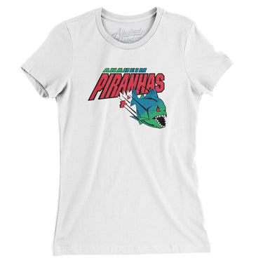 Anaheim Piranhas Arena Football Women's T-Shirt-Allegiant Goods Co. Vintage Sports Apparel