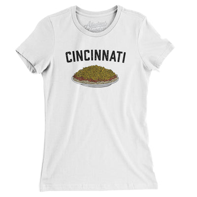 Cincinnati Chili Women's T-Shirt-White-Allegiant Goods Co. Vintage Sports Apparel