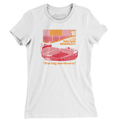 Tampa Stadium Women's T-Shirt-White-Allegiant Goods Co. Vintage Sports Apparel