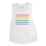 North Carolina Pride Women's Flowey Scoopneck Muscle Tank-Allegiant Goods Co. Vintage Sports Apparel