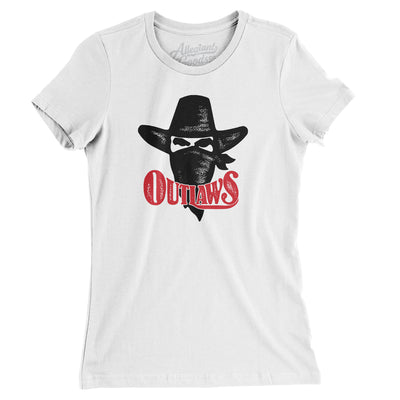 Arizona/Oklahoma Outlaws Football Women's T-Shirt-White-Allegiant Goods Co. Vintage Sports Apparel