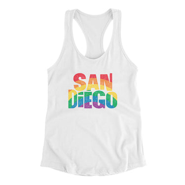San Diego California Pride Women's Racerback Tank-Allegiant Goods Co. Vintage Sports Apparel