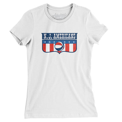 New Jersey Americans Basketball Women's T-Shirt-White-Allegiant Goods Co. Vintage Sports Apparel