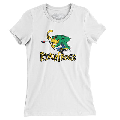 Louisville RiverFrogs Hockey Women's T-Shirt-White-Allegiant Goods Co. Vintage Sports Apparel