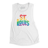 St. Louis Missouri Pride Women's Flowey Scoopneck Muscle Tank-Allegiant Goods Co. Vintage Sports Apparel