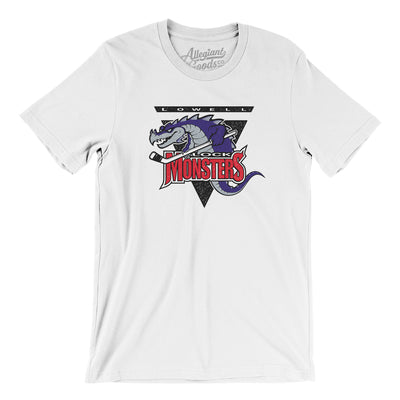 Lowell Lock Monsters Hockey Men/Unisex T-Shirt-White-Allegiant Goods Co. Vintage Sports Apparel