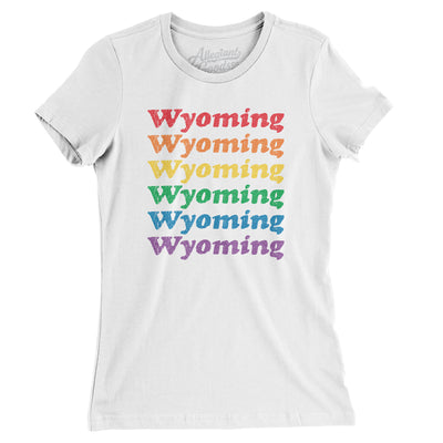 Wyoming Pride Women's T-Shirt-White-Allegiant Goods Co. Vintage Sports Apparel