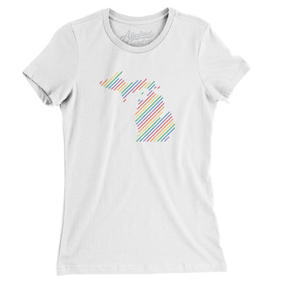 Michigan Pride State Women's T-Shirt-White-Allegiant Goods Co. Vintage Sports Apparel