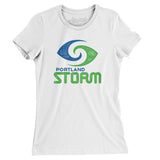 Portland Storm Football Women's T-Shirt-Allegiant Goods Co. Vintage Sports Apparel