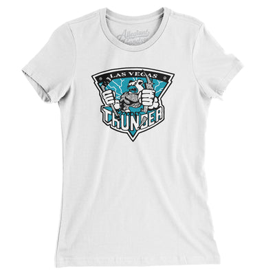 Las Vegas Thunder Hockey Women's T-Shirt-White-Allegiant Goods Co. Vintage Sports Apparel