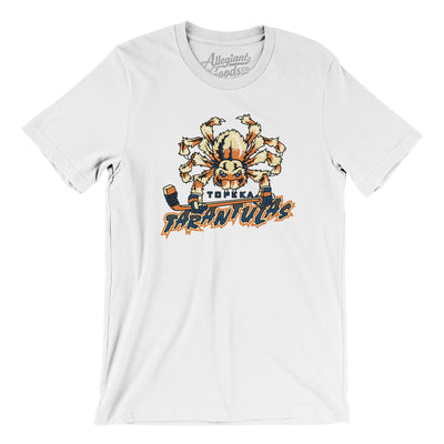 Topeka Tarantulas Hockey Men/Unisex T-Shirt-White-Allegiant Goods Co. Vintage Sports Apparel