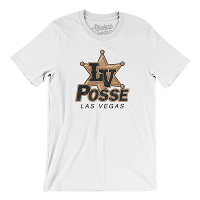 Las Vegas Posse Football Men/Unisex T-Shirt-White-Allegiant Goods Co. Vintage Sports Apparel