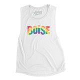 Boise Idaho Pride Women's Flowey Scoopneck Muscle Tank-Allegiant Goods Co. Vintage Sports Apparel