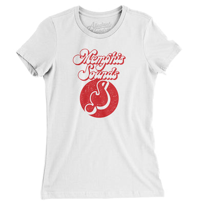 Memphis Sounds Basketball Women's T-Shirt-White-Allegiant Goods Co. Vintage Sports Apparel
