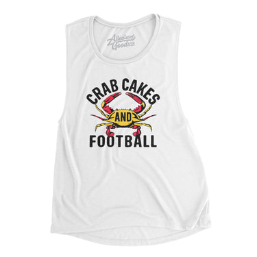 Crab Cakes and Football Women's Flowey Scoopneck Muscle Tank-Allegiant Goods Co. Vintage Sports Apparel