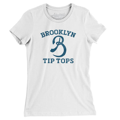 Brooklyn Tip-Tops Baseball Women's T-Shirt-White-Allegiant Goods Co. Vintage Sports Apparel