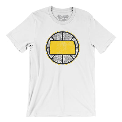 Kansas Basketball Men/Unisex T-Shirt-White-Allegiant Goods Co. Vintage Sports Apparel