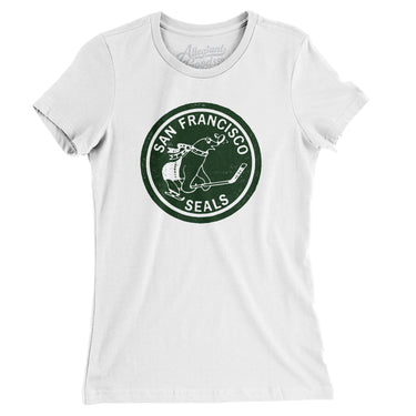 San Francisco Seals Hockey Women's T-Shirt-Allegiant Goods Co. Vintage Sports Apparel