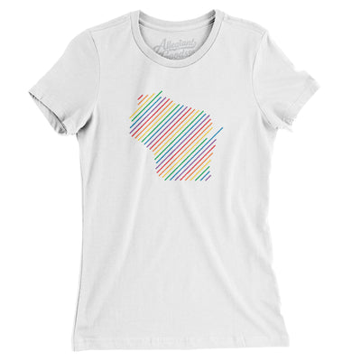 Wisconsin Pride State Women's T-Shirt-White-Allegiant Goods Co. Vintage Sports Apparel