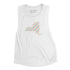 New York Pride State Flowey Scoopneck Muscle Tank-White-Allegiant Goods Co. Vintage Sports Apparel