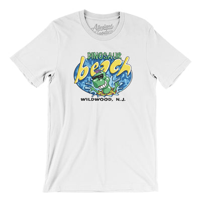 Dinosaur Beach Amusement Park Men/Unisex T-Shirt-White-Allegiant Goods Co. Vintage Sports Apparel