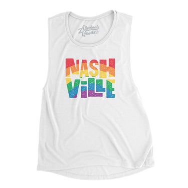 Nashville Tennessee Pride Women's Flowey Scoopneck Muscle Tank-Allegiant Goods Co. Vintage Sports Apparel