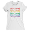 Maryland Pride Women's T-Shirt-White-Allegiant Goods Co. Vintage Sports Apparel