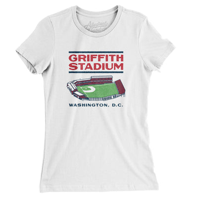 Griffith Stadium Women's T-Shirt-White-Allegiant Goods Co. Vintage Sports Apparel