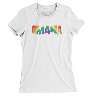 Omaha Nebraska Pride Women's T-Shirt-White-Allegiant Goods Co. Vintage Sports Apparel