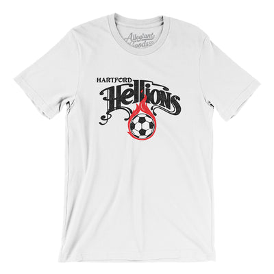 Hartford Hellions Soccer Men/Unisex T-Shirt-White-Allegiant Goods Co. Vintage Sports Apparel