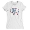 Wyoming State Flag Women's T-Shirt-White-Allegiant Goods Co. Vintage Sports Apparel