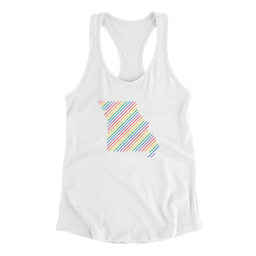 Missouri Pride State Women's Racerback Tank-Allegiant Goods Co. Vintage Sports Apparel