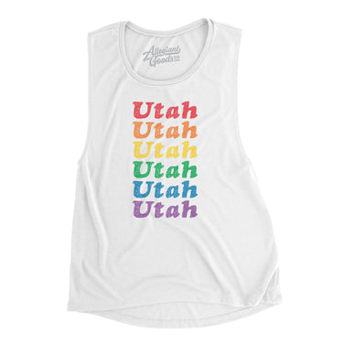 Utah Pride Women's Flowey Scoopneck Muscle Tank-Allegiant Goods Co. Vintage Sports Apparel