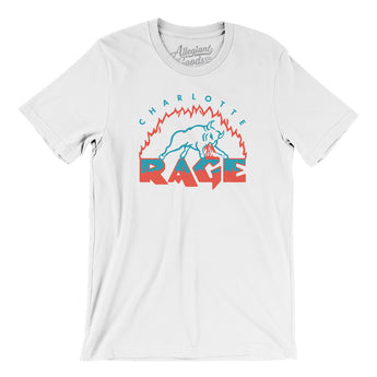 Charlotte Rage Arena Football Men/Unisex T-Shirt-White-Allegiant Goods Co. Vintage Sports Apparel