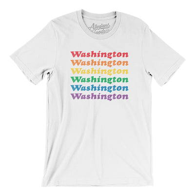 Washington Pride Men/Unisex T-Shirt-White-Allegiant Goods Co. Vintage Sports Apparel