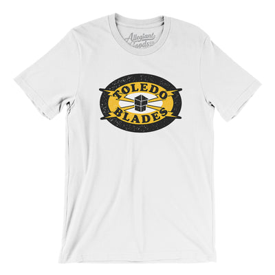 Toledo Blades Hockey Men/Unisex T-Shirt-White-Allegiant Goods Co. Vintage Sports Apparel