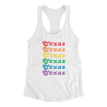 Texas Pride Women's Racerback Tank-Allegiant Goods Co. Vintage Sports Apparel
