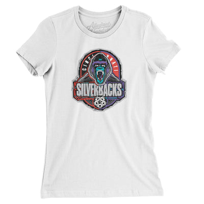 Cincinnati Silverbacks Soccer Women's T-Shirt-White-Allegiant Goods Co. Vintage Sports Apparel
