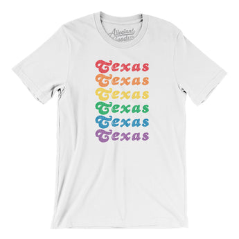 Texas Pride Men/Unisex T-Shirt-White-Allegiant Goods Co. Vintage Sports Apparel