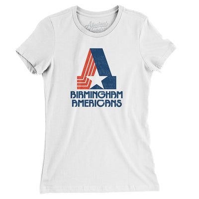 Birmingham Americans Football Women's T-Shirt-White-Allegiant Goods Co. Vintage Sports Apparel