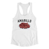 Amarillo Steak Women's Racerback Tank-White-Allegiant Goods Co. Vintage Sports Apparel