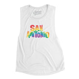 San Antonio Texas Pride Women's Flowey Scoopneck Muscle Tank-Allegiant Goods Co. Vintage Sports Apparel